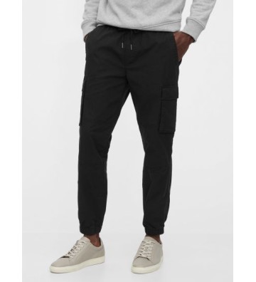 JOGGER NEGRO VARON LOGO NEGRO