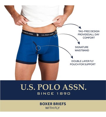 BOXERS POLO USPA BLUE 4 PACK